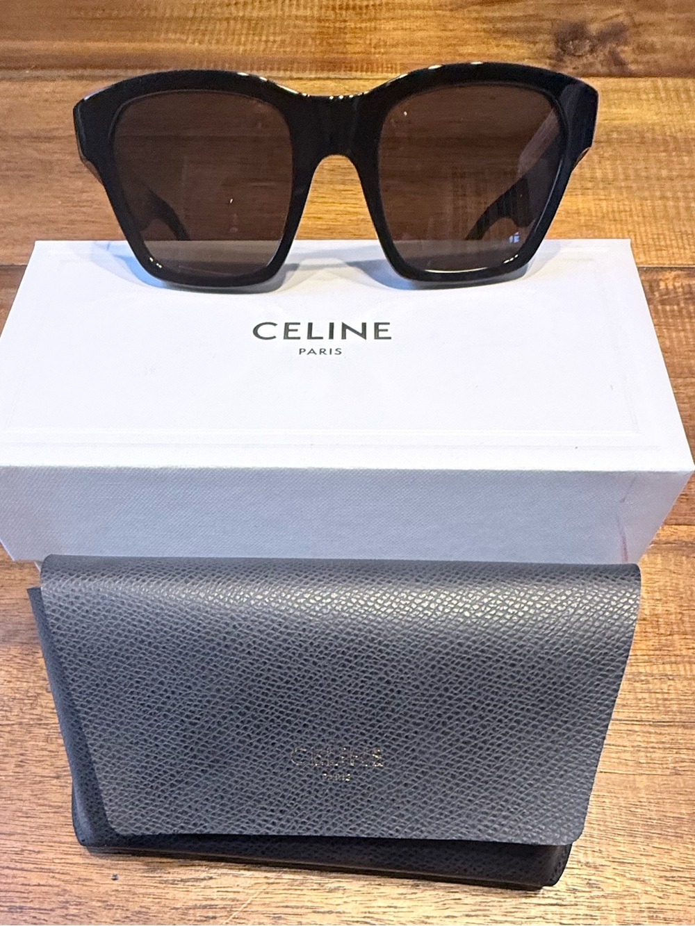 Celine Black Frame with Brown Gradient Lenses Sunglasses